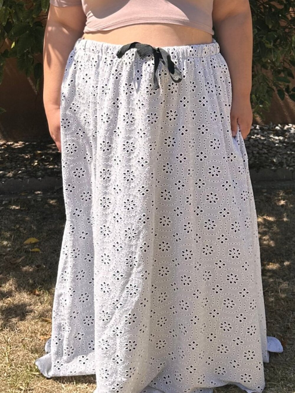 Pari Passu White Eyelette Skirt Size 22